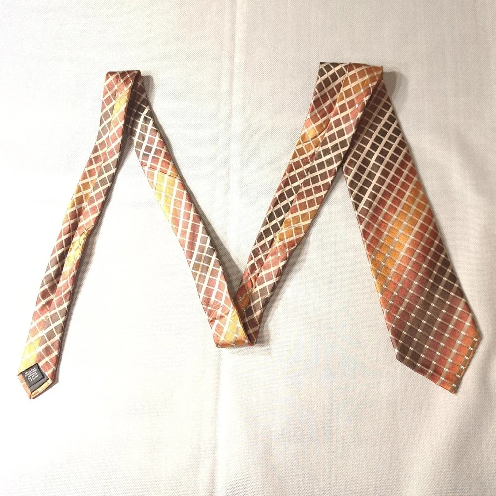 Alfani Men's Tie Multicolor 100% Silk Classic Hand Made In China‎